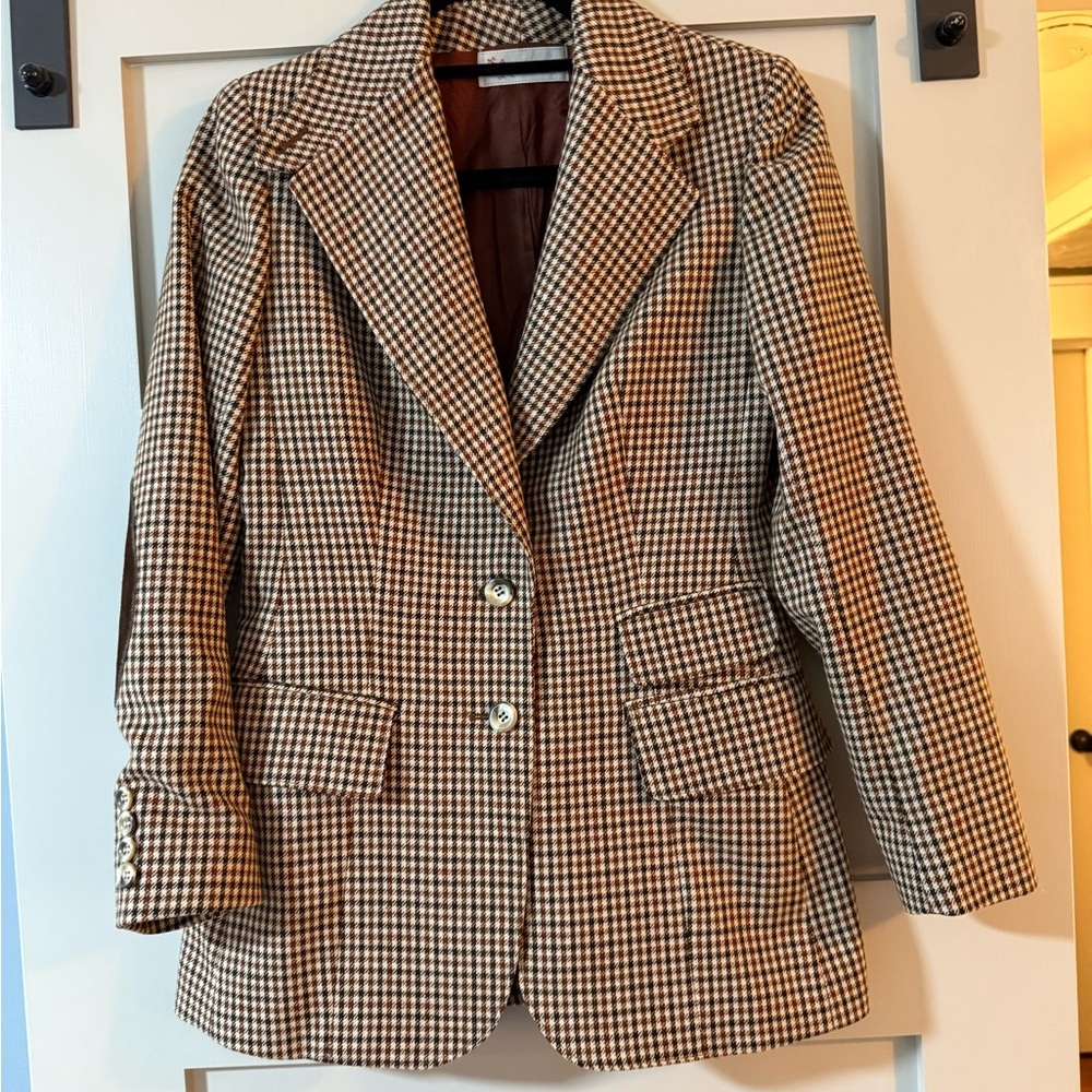 Vintage Evan Picone Women's Houndstooth Blazer and Pant Set - Picture 1 of 16